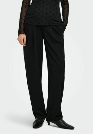 ONLY MATERNITY TROUSERS OLMBANG BARREL FIT TROUSERS - Pantalon classique - black