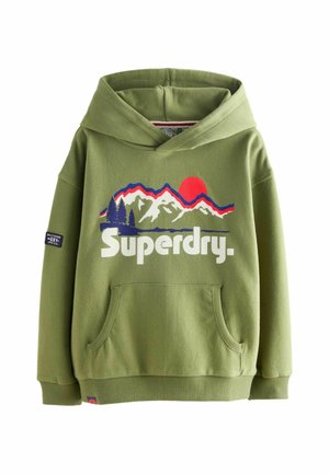 REGULAR FIT - Mikina s kapucňou - khaki green
