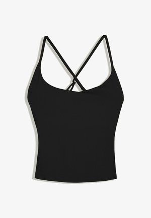 Bershka, (ACTIVE) TECHNICAL STRAPPY TOP - Débardeur - black