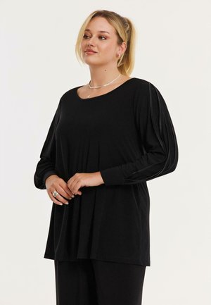 MIT LANGARM - Bluse - black