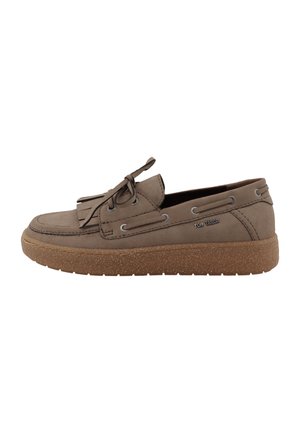 TOM TAILOR LOAFERS - Chaussures bateau - taupe