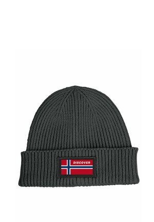 MIT PATCH NORWEGEN FLAGGE  - Beanie - dunkelgrau