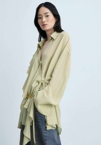 Mango Bluza z gumbi - light green