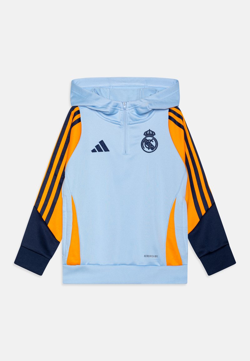 adidas Performance REAL MADRID 24/25 TRAINING HOODIE YOUTH UNISEX - Majica s kapuljačom - glow blue/crew orange/team navy blue 2