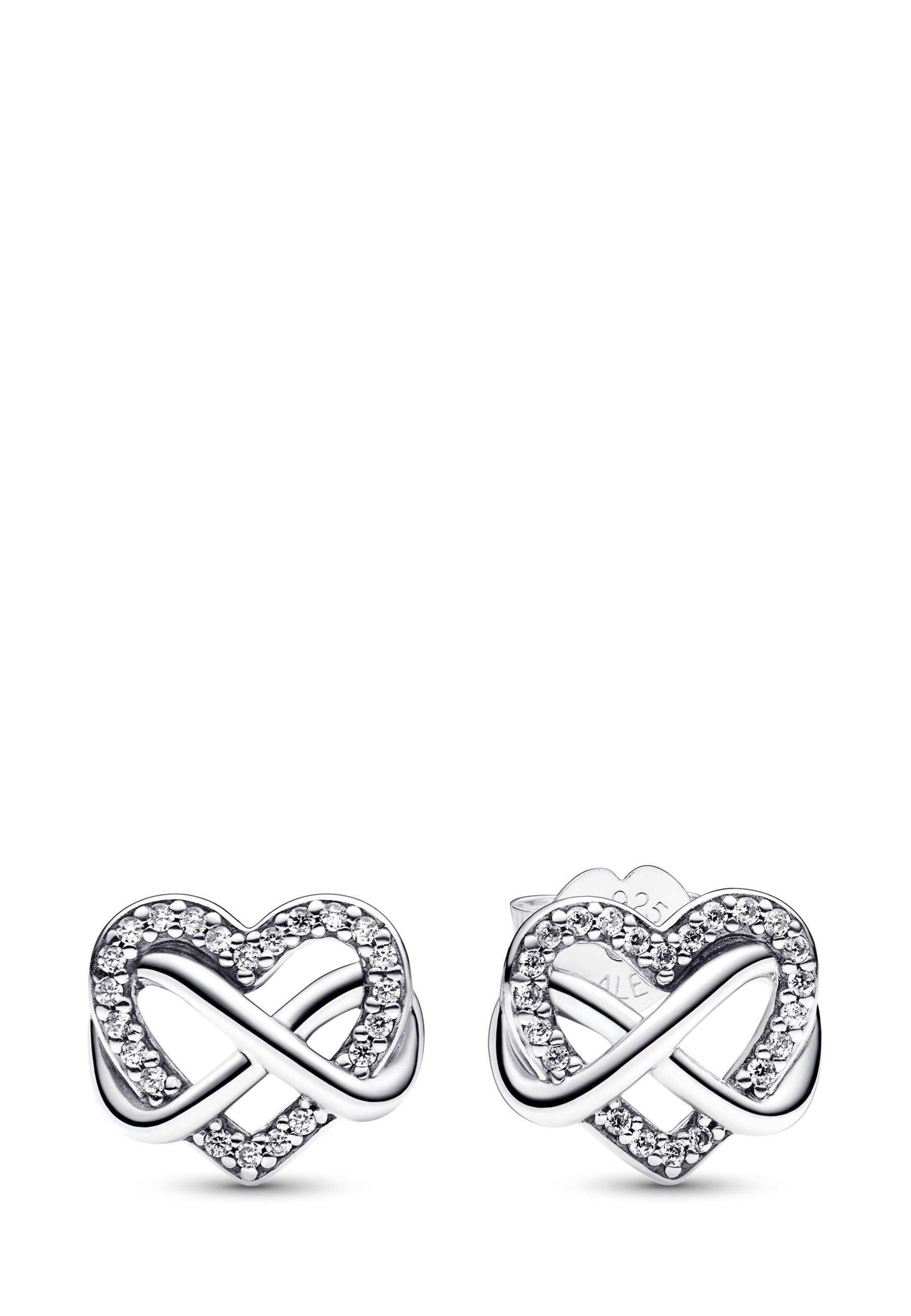 Orecchino In Argento Sterling Con Mezza Zirconia Cubica E Mezza Perla