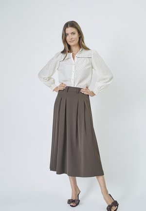 ANYACC PLEAT - A-line skirt - mocca