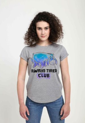 DISNEY WINNIE THE POOH EEYORE TIRED CLUB - T-shirt imprimé - melange grey