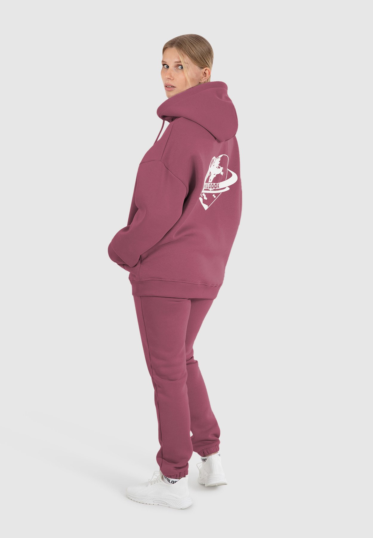AMORA FULL ZIP HOODIE BACK PRINT