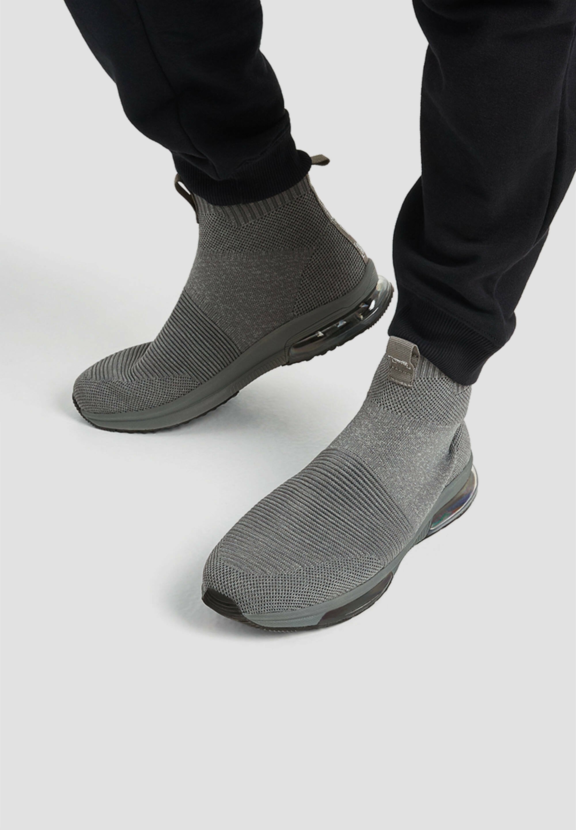 PULL\u0026BEAR Sneakers hoog - grey/Grijs - Zalando.nl