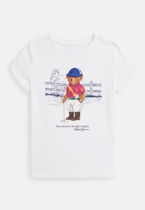 POLO BEAR COTTON JERSEY TEE - Trükipildiga T-särk - white