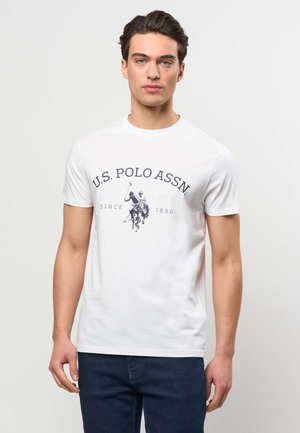 U.S. Polo Assn. UMARCHIBALD - Nyomott mintás póló - white