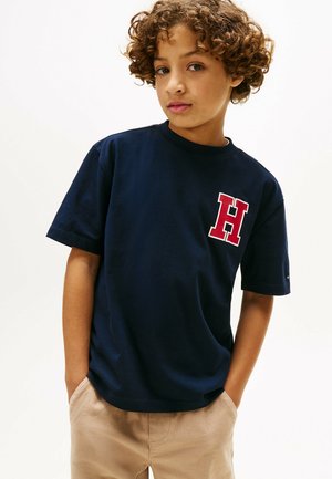 VARSITY BACK LOGO CREW NECK  - T-shirt imprimé - dark blue