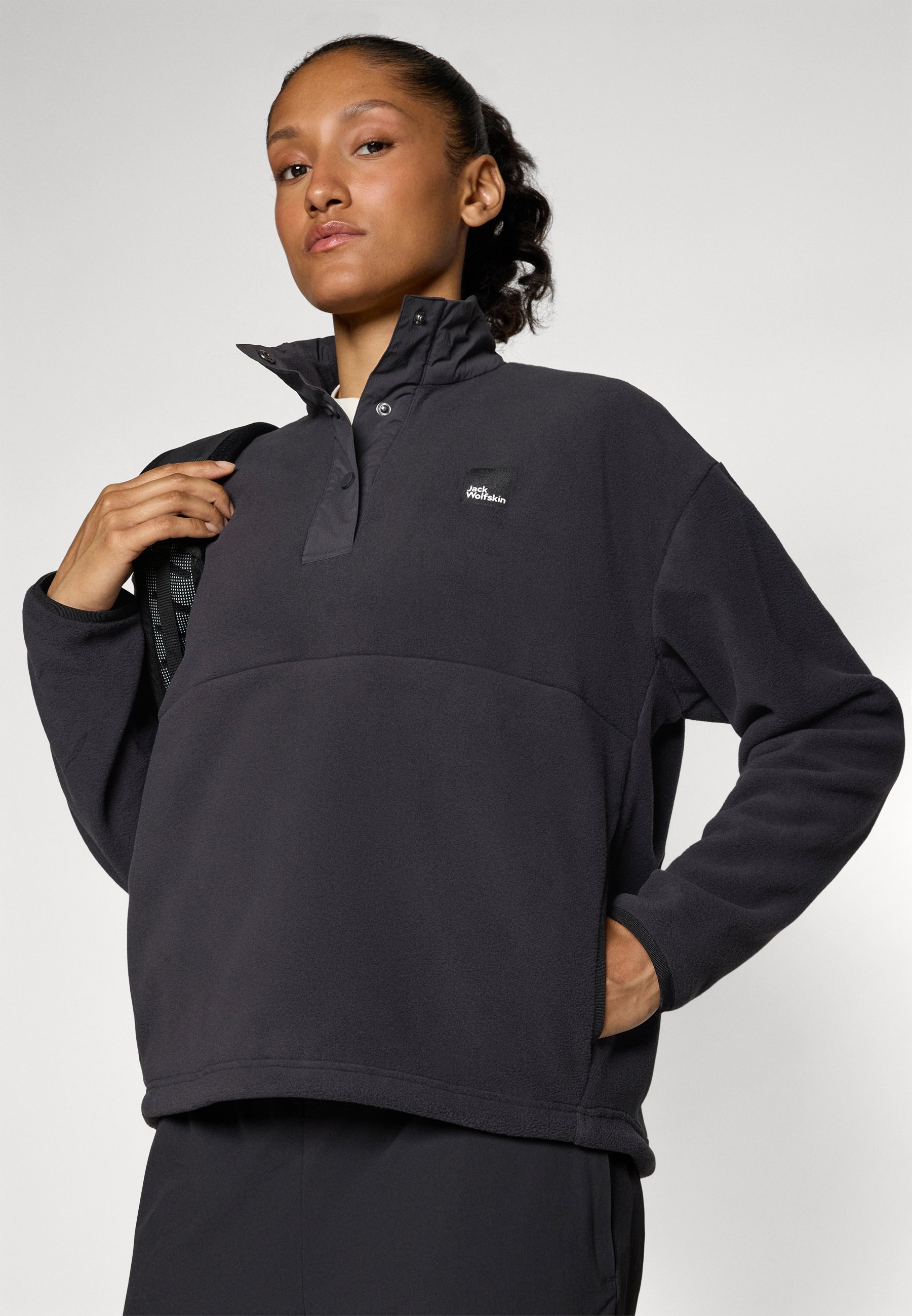 Jack Wolfskin SUMETRO - Pulover din fleece - black/negru - Zalando.ro