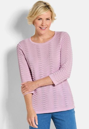 PULLOVER MIT WELLENSTRUKTUR - Strickpullover - rosé