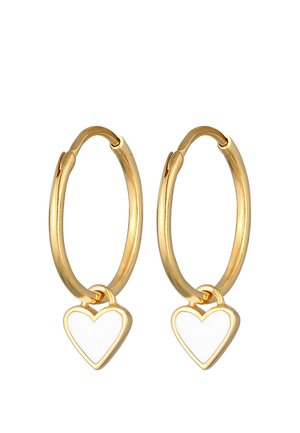 Elli HOOPS HEART - Ohrringe - gold-coloured