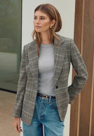 Next, REGULAR FIT - N.PREMIUM CHECK SINGLE BREASTED BLAZER - Blejzer - monochrome