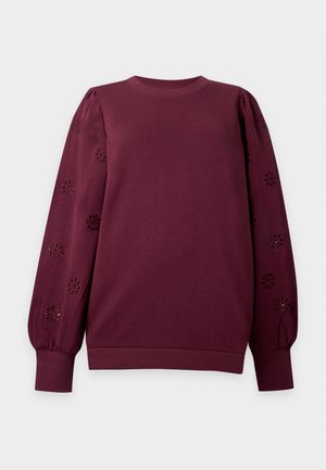 ONLY Carmakoma, CARFEMME LPUFF EMBROIDERY - Sweatshirt - fig