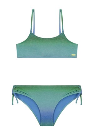 LIV SCOOP - HIPSTER SET - Bikini - green ombre glitter