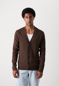 Lindbergh BUTTON CARDIGAN - Kardigán - brown