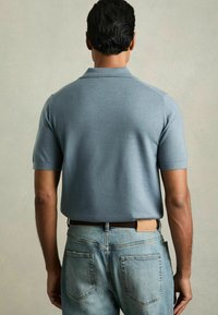 Reiss Bluză polo - airforce blue