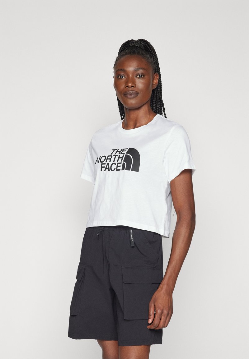 The North Face EASY RELAXED CROPPED TEE - Triko s potiskem - white