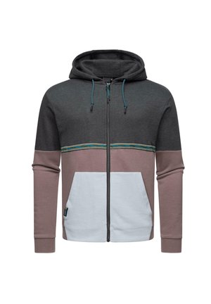 BLOCKY - Zip-up sweatshirt - black