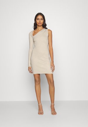 Abercrombie & Fitch PARTY ONE SHOULDER MINI  - Gebreide jurk - birch