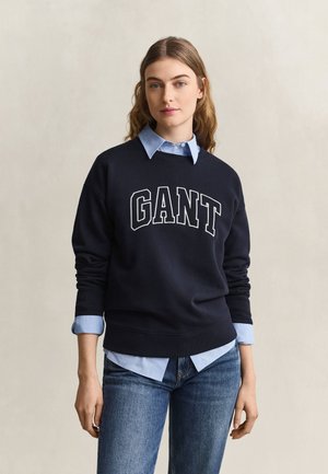 GANT GRAPHIC C NECK  - Sweatshirt - evening blue