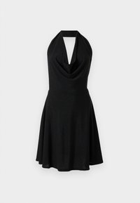 MINDY COWL NECK MINI - Freizeitkleid - black
