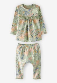 Next 6 PIECE SET STANDARD - Retuusid - püksid - green/white floral