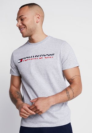 Tommy Hilfiger LOGO CHEST - T-shirt con stampa - grey heather