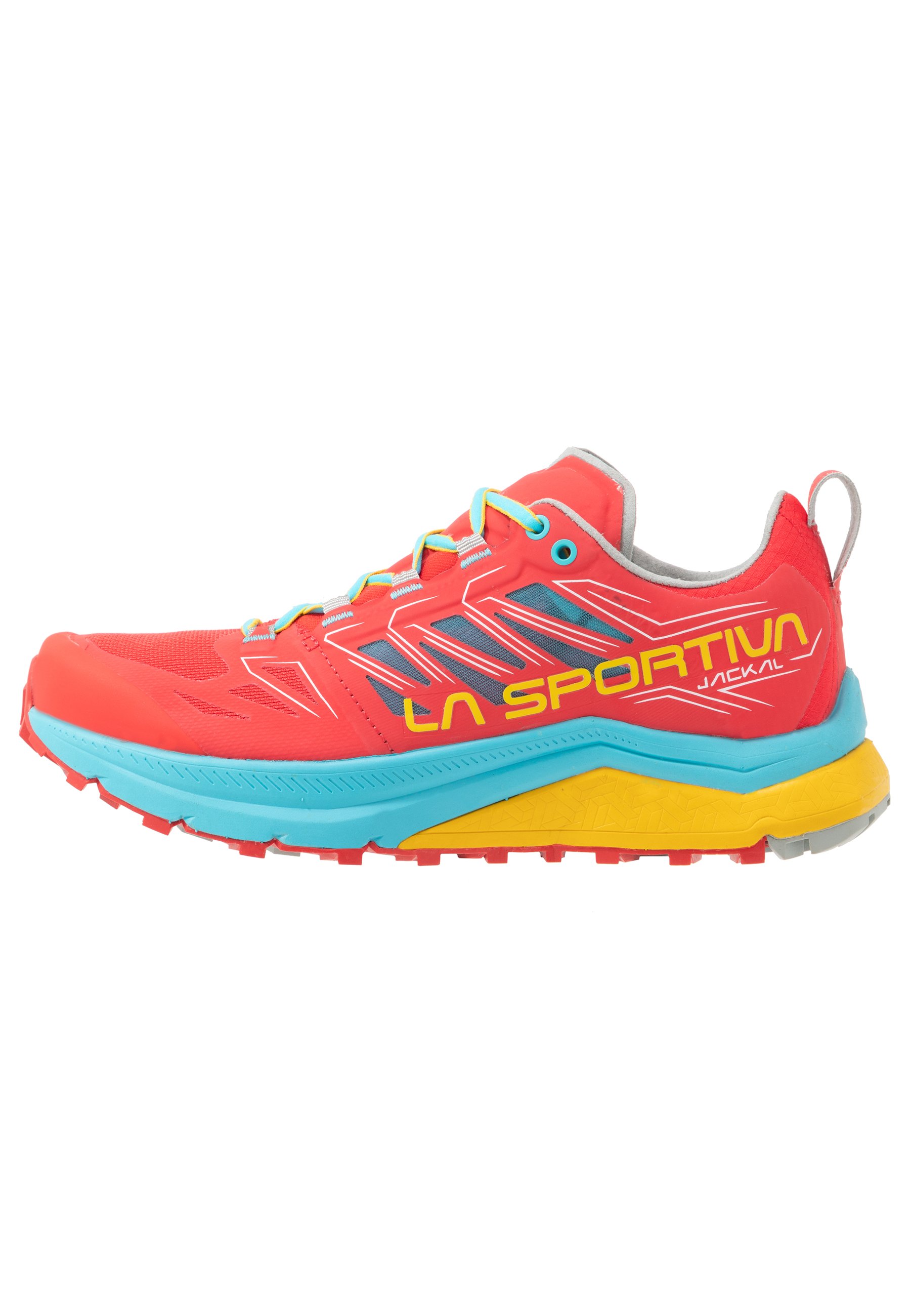 La Sportiva JACKAL WOMAN - Zapatillas de trail running hibiscus/malibu blue/rojo - Zalando.es