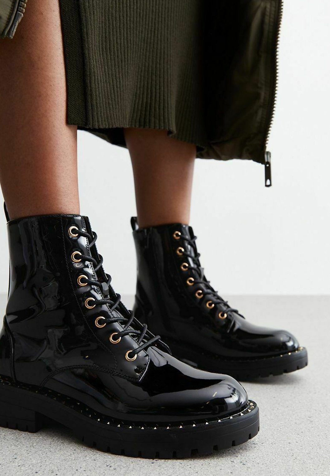 newlook lace up boots