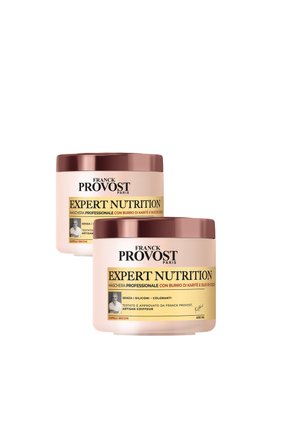 FRANCK PROVOST MASCHERA EXPERT NUTRITION CON BURRO DI KARITÉ PER CAPELLI NUTRITI, 400 ML - 2 PACK - Maschera per capelli - trasparente