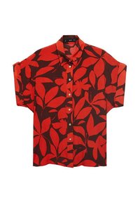 PRINTED SHORT-SLEEVED - Bluza s gumbima - red