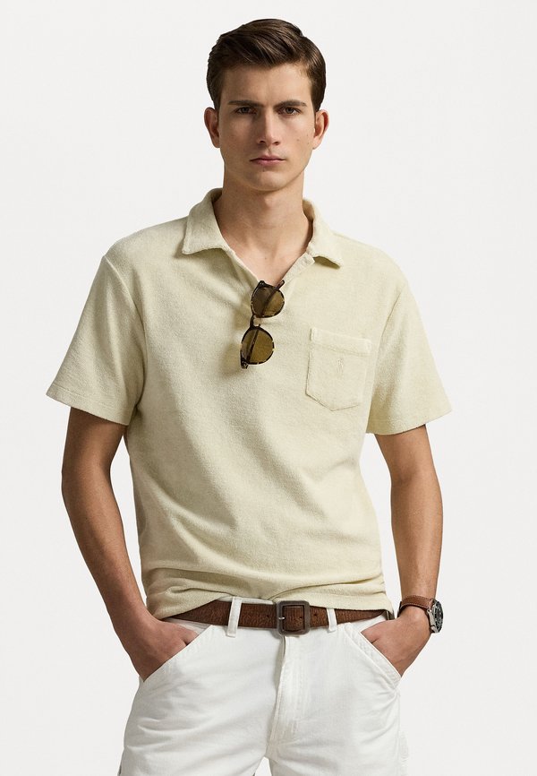 MINERAL DYED TERRY POLO SHIRT - Polo shirt - natural