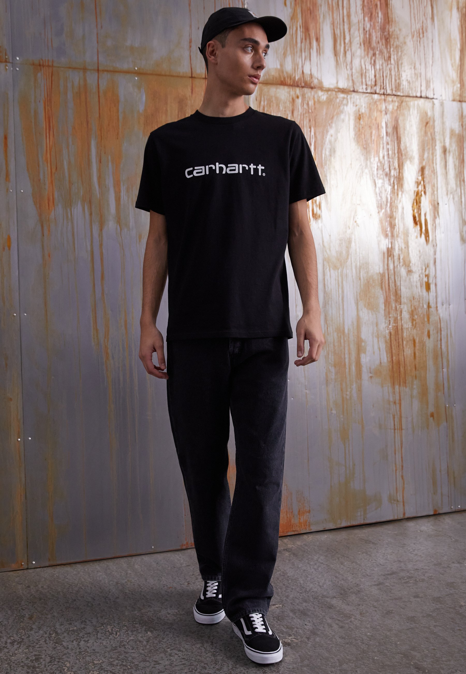 carhartt pontiac pant black stone washed