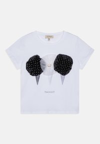 TWINSET Triko s potiskem - white