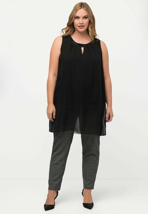 BEADED NECKLINE SLEEVELESS - Blouse - black