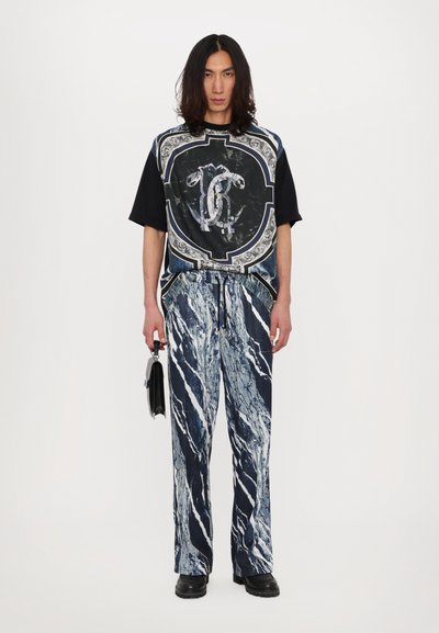 Roberto Cavalli MARBLE TECH TRACK PANT - Pantaloni - blue