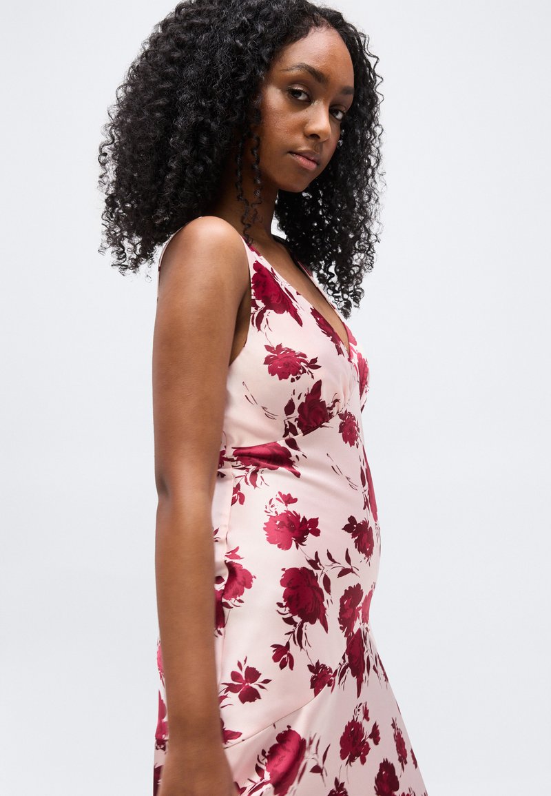 strapless open back dress Designer Plunging V Neck Dress | Flowy Maxi Dress