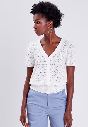 MIT KURZEN  - Blouse - ecru