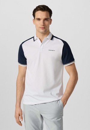 Hackett London, HACKETT LONDON POLO SHIRT HS SOLSTICE COL BLOCK - Polo shirt - optic white