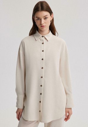 Button-down blouse - beige