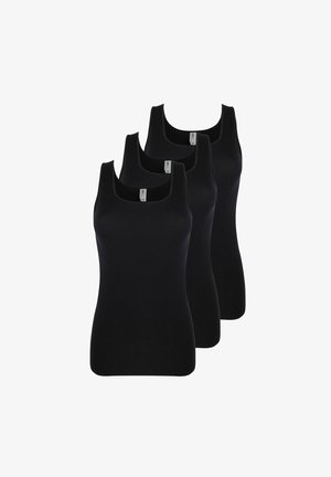 Pompadour BREITE TRÄGER SERIE PASSION 3 STÜCK - Unterhemd/-shirt - schwarz