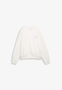 TOM TAILOR STRUCTURED CREW NECK - Felpa - grey/mint/navy structure TOM TAILOR STRUCTURED CREW NECK - Felpa - grey/mint/navy structure