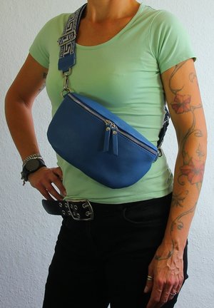 DrachenLeder GÜRTELTASCHE - Sac banane - blau mehrfarbig