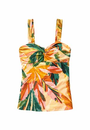 WIDE STRAP TUMMY CONTROL BANDEAU TANKINI - REGULAR FIT - Bikini augšdaļa - coral tropical