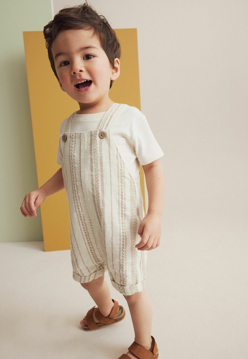 Next TEXTURED STRIPE - REGULAR FIT - Peto - ecru
