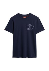 Superdry & Co COPPER LABEL CHEST GRAPHIC - T-shirts print - blue navy marl